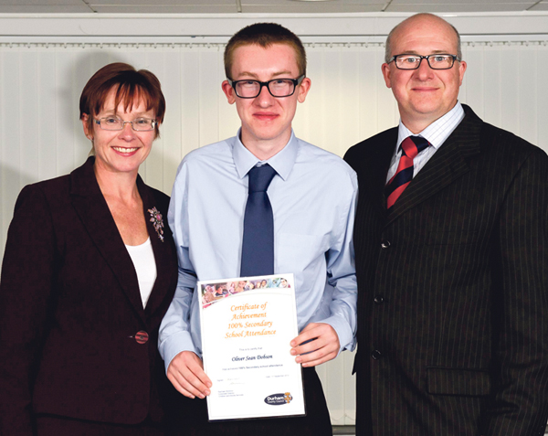 Student Achieves 100% Attendance Over 5 years