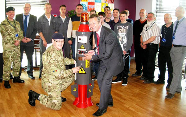 College Build Replica Bomb for Aycliffe T.A. Unit
