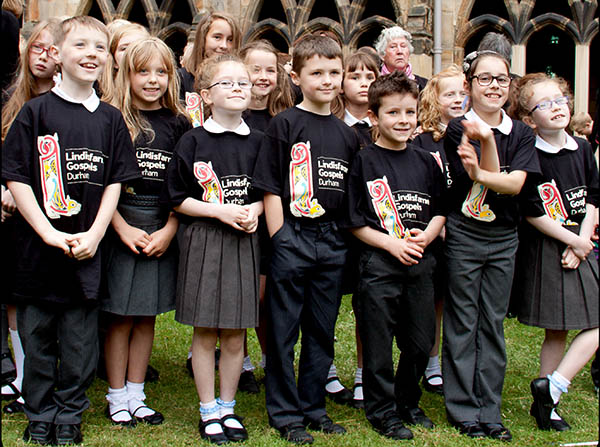 School Choir at Arrival of Lindisfarne Gospels