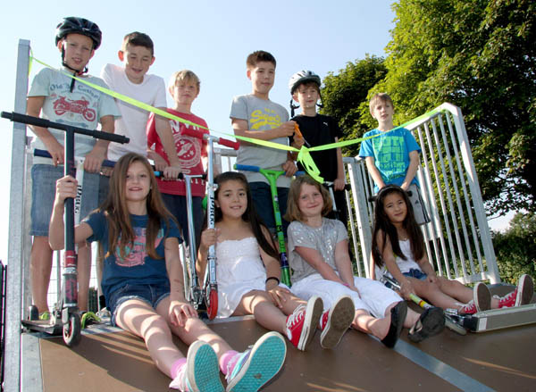 Children Open New Heighington Skate Park Opened
