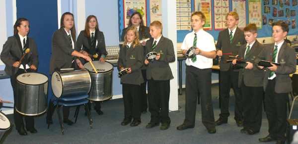 Samba Band at Xmas Fayre