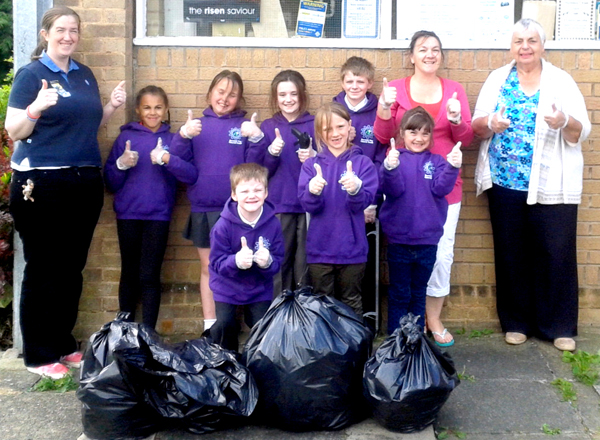 Litter Picking in Burnhill