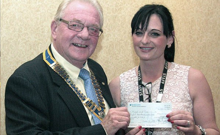 Town Rotary Club Presents £811 to Heel & Toe Charity