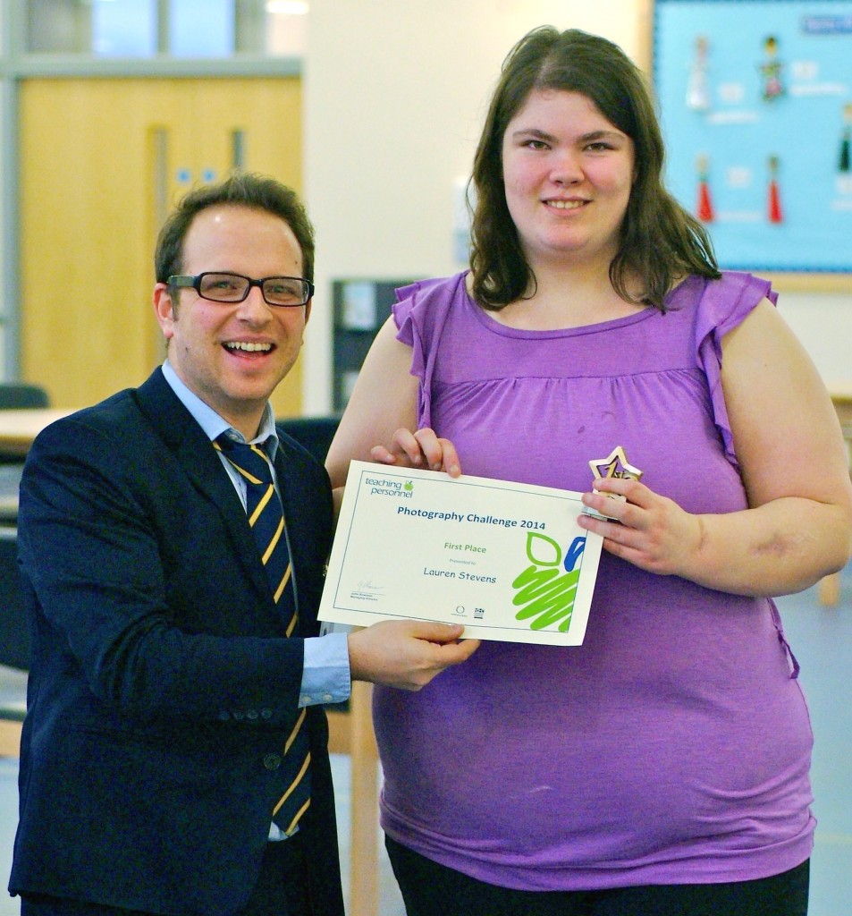 Lauren Stephens pictured with Neil Clarke Branch Manager at Tyne Tees SEN Branch newton news