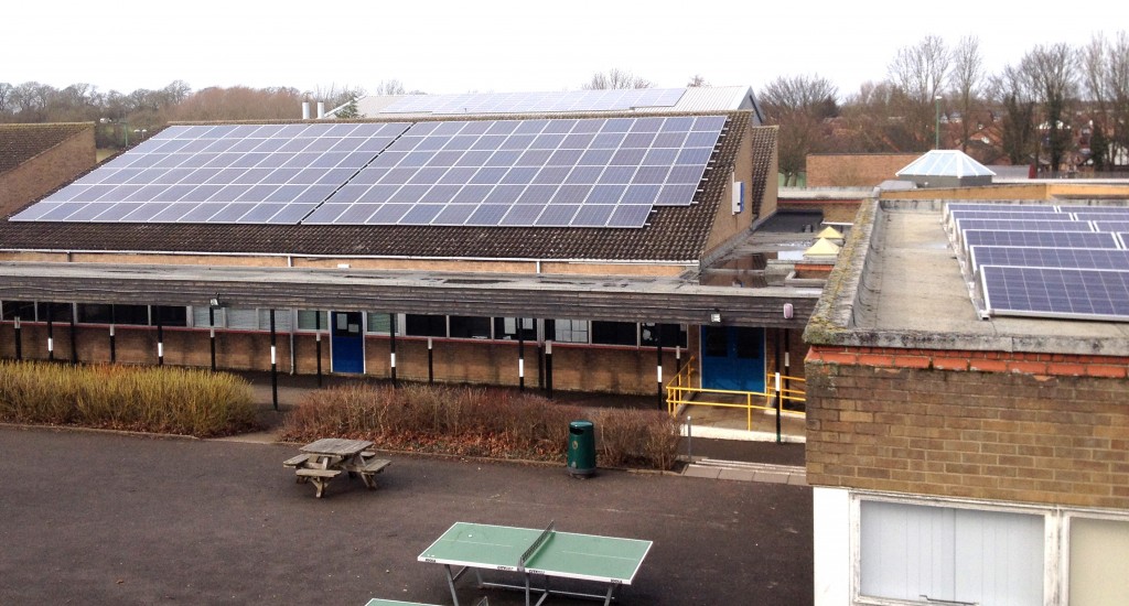 solar panels at Greenfield newton aycliffe