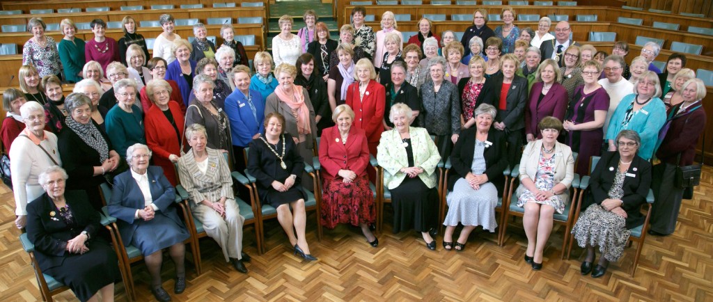 Members of the Durham  branches of The WI assemble for a picture in county Hall prior to the Chairmans Medal presentation. Picture:Keith Taylor