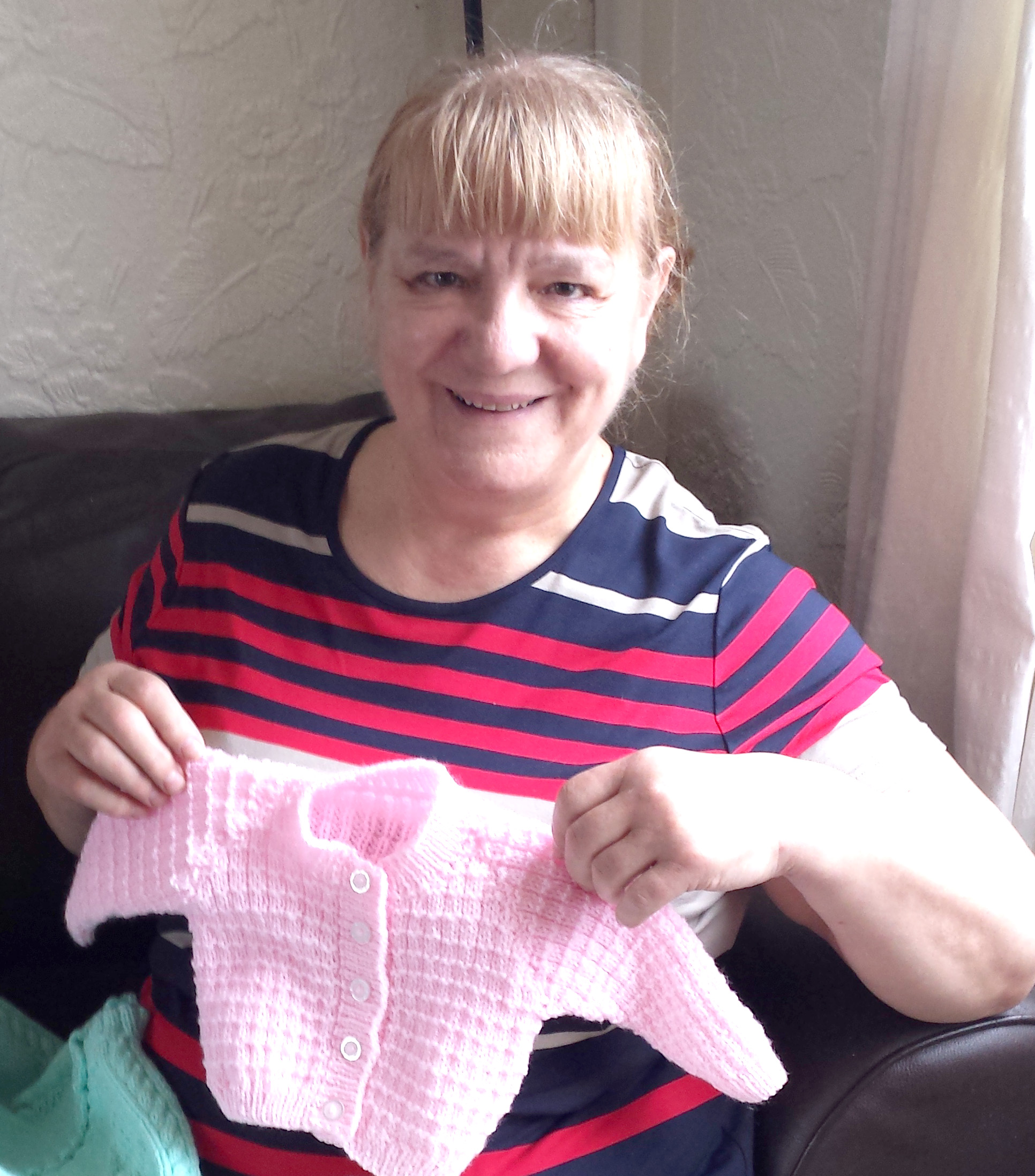 Sheena Starts Knitting Craze for Babies in Need