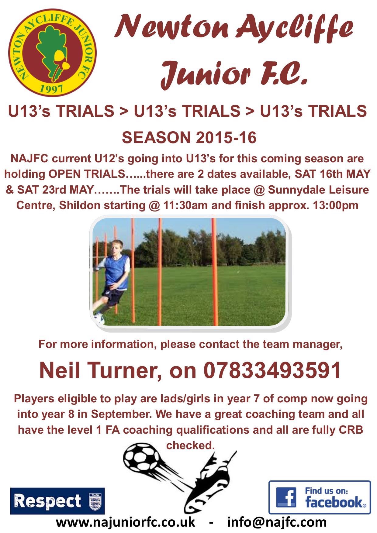 NA Junior F.C. Trials