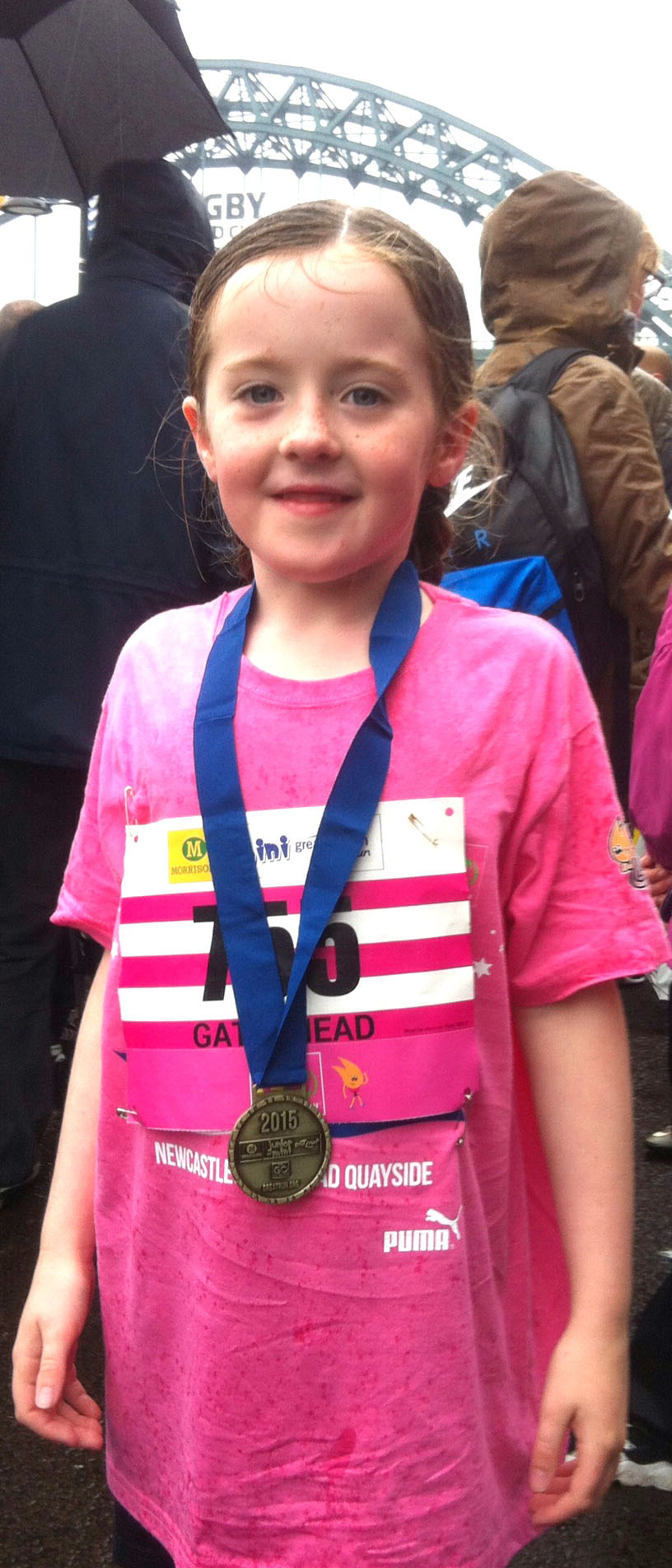 6 year old Aycliffe Girl Completes Mini Great North Run