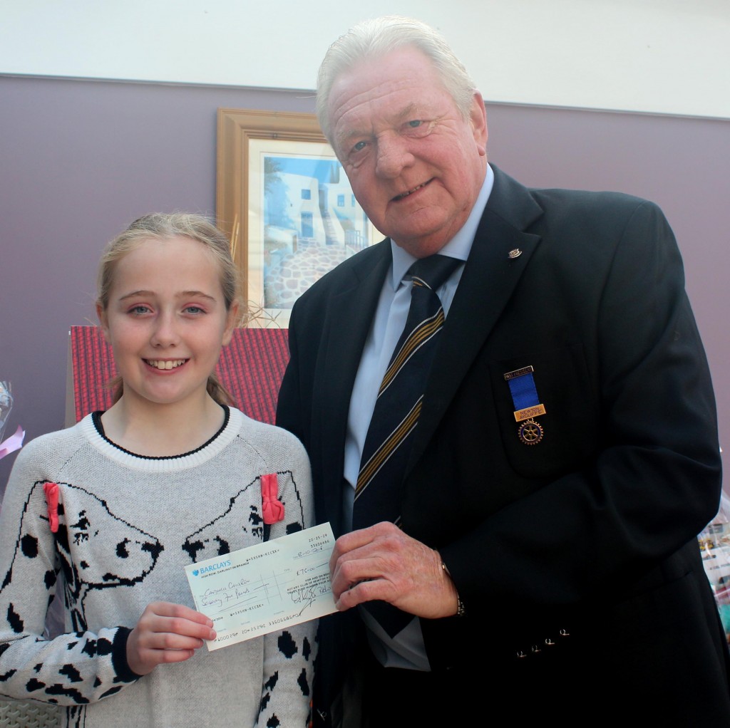 Rotary Club cheque to Hiolly