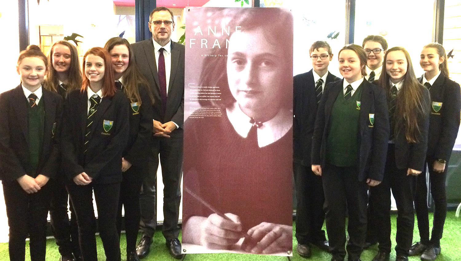 Students Give MP Tour of Anne Frank Exhibition