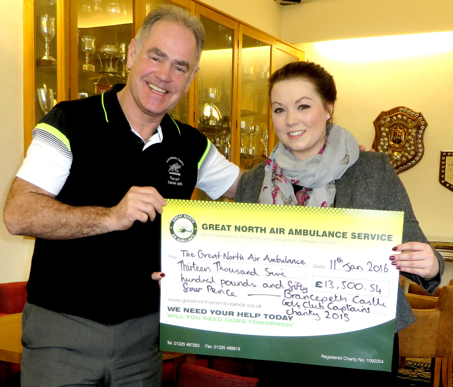 Golf Captain from Aycliffe Chooses to Help GNAAS