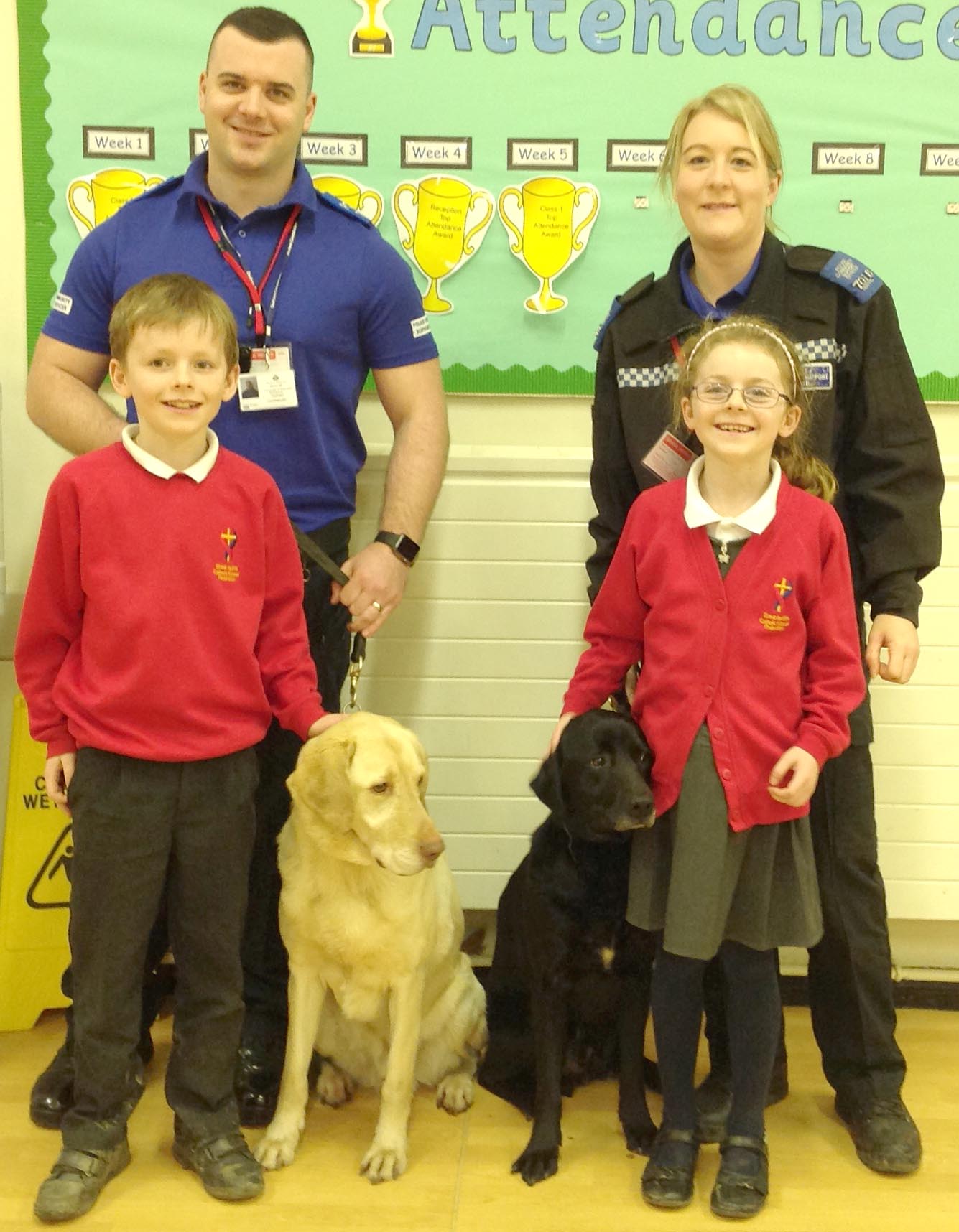 Police Dogs Visit St. Joseph’s School