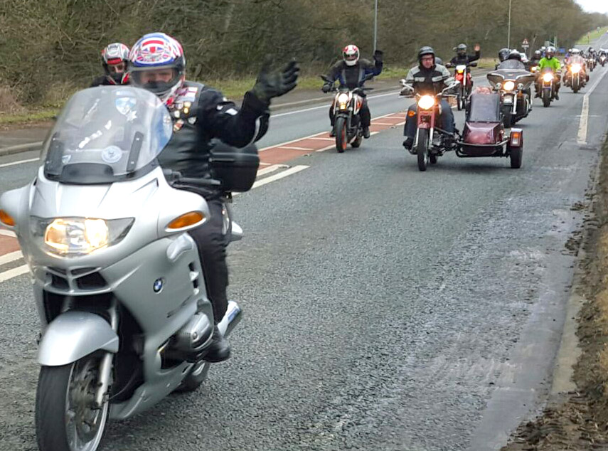 Santa on a Motorbike