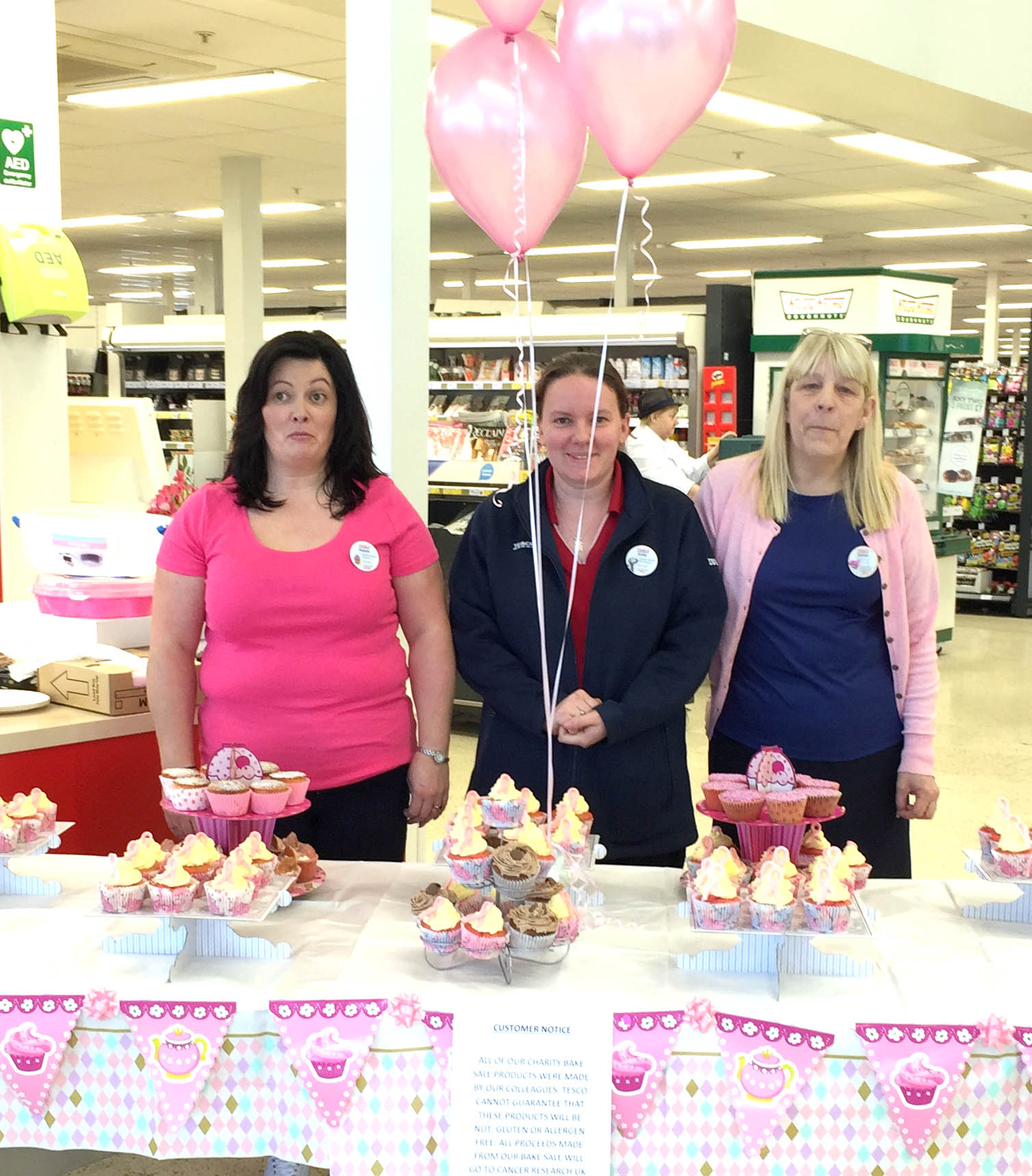 Pink Tesco Staff Support “Race for Life”