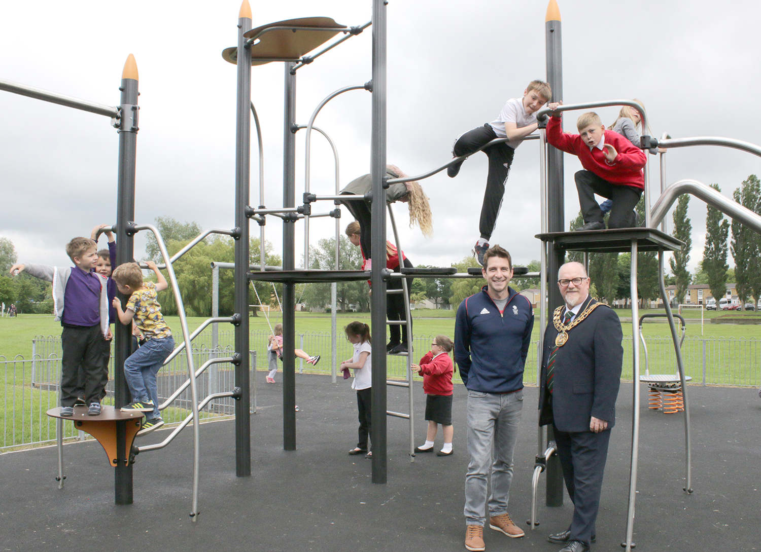 Play Area Opened by Mayor & Olympian