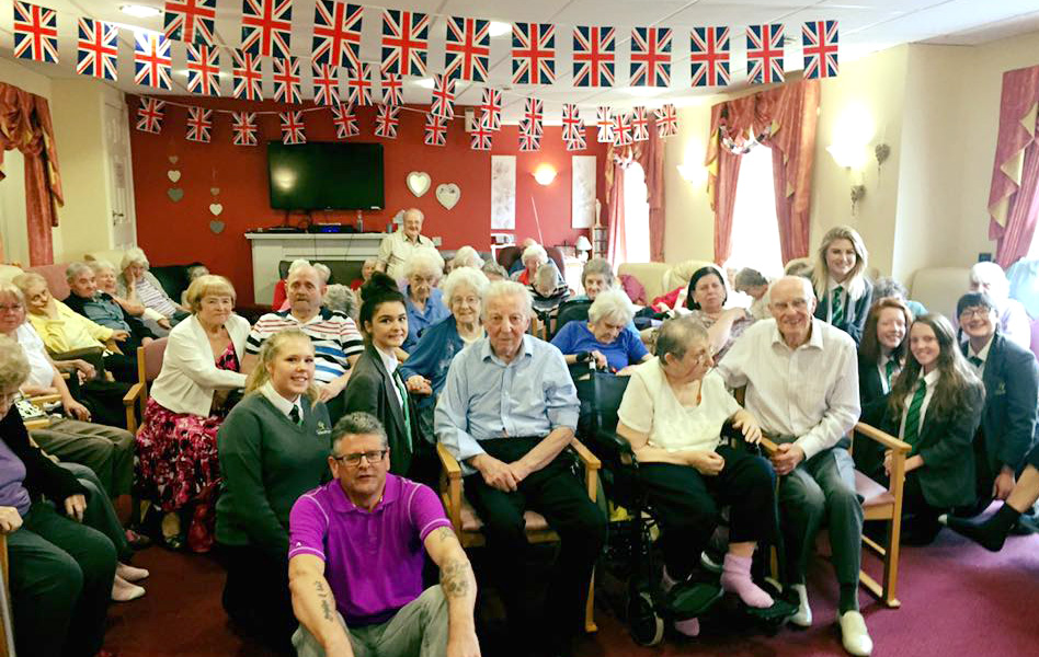 Students Join Care Home Celebrations for Queen’s Birthday