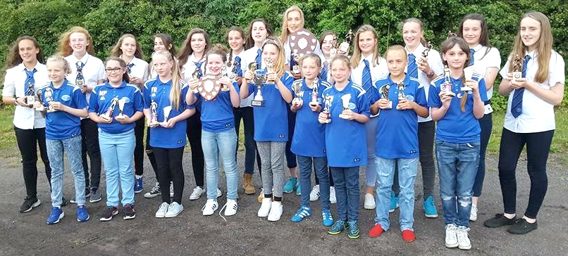 Trophies for Aycliffe Girls Teams