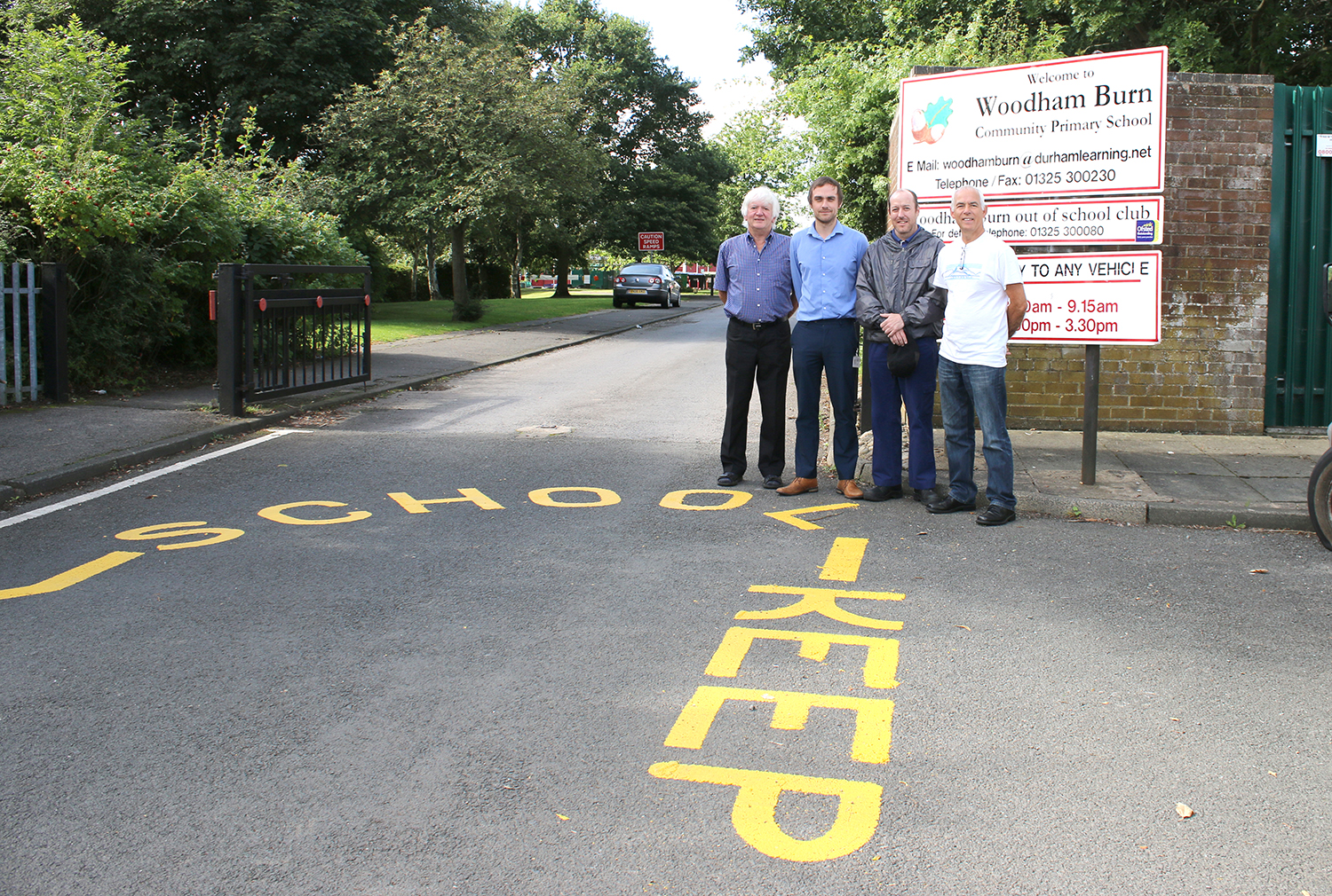 New Road Markings Outside Woodham Junior School