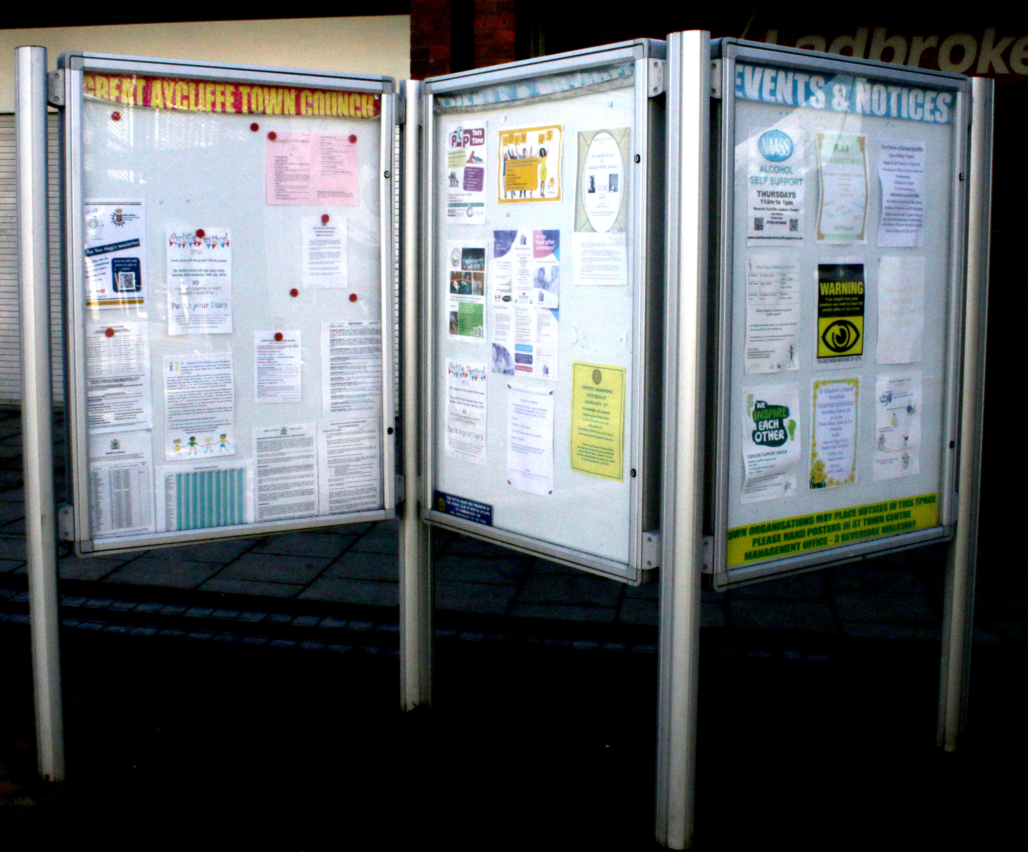 Do You Use the Town Centre Notice Board?