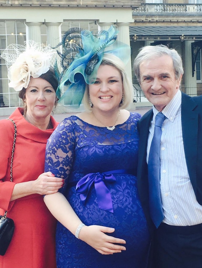 Sara Davies MBE with parents