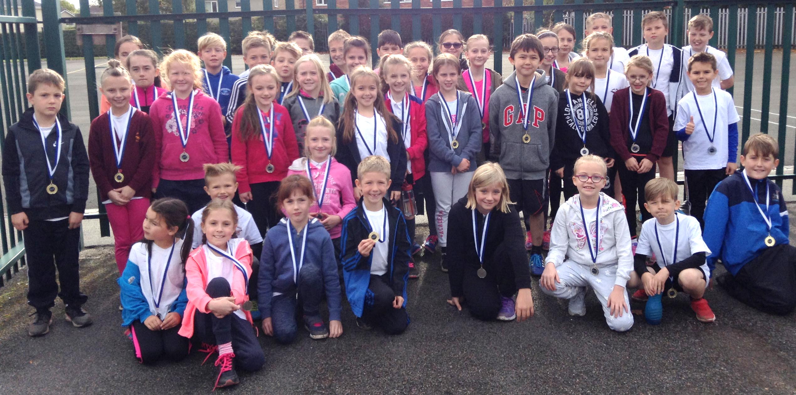 Aycliffe School Overall Winners in County Cross Country Race