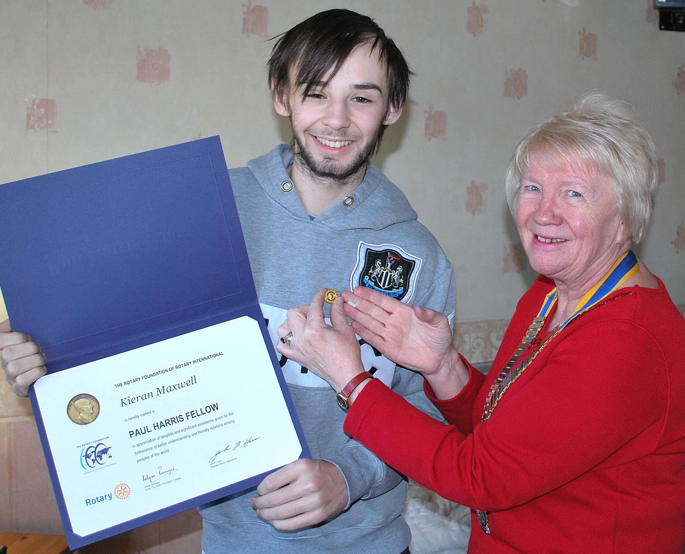 Kieran Maxwell Receives Rotary  International Honour