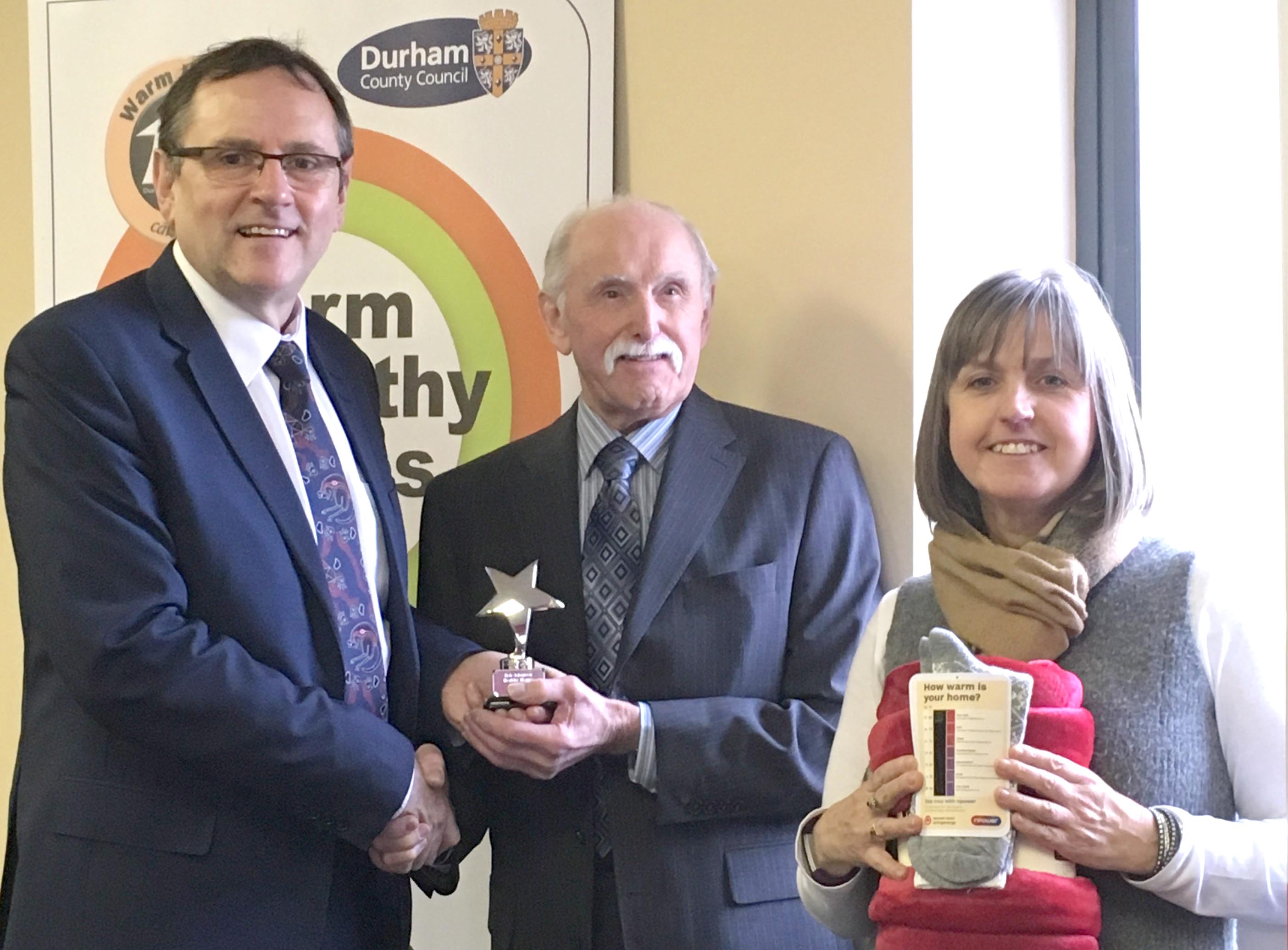 MP Presents Warm Homes Champion Award to AGE UK