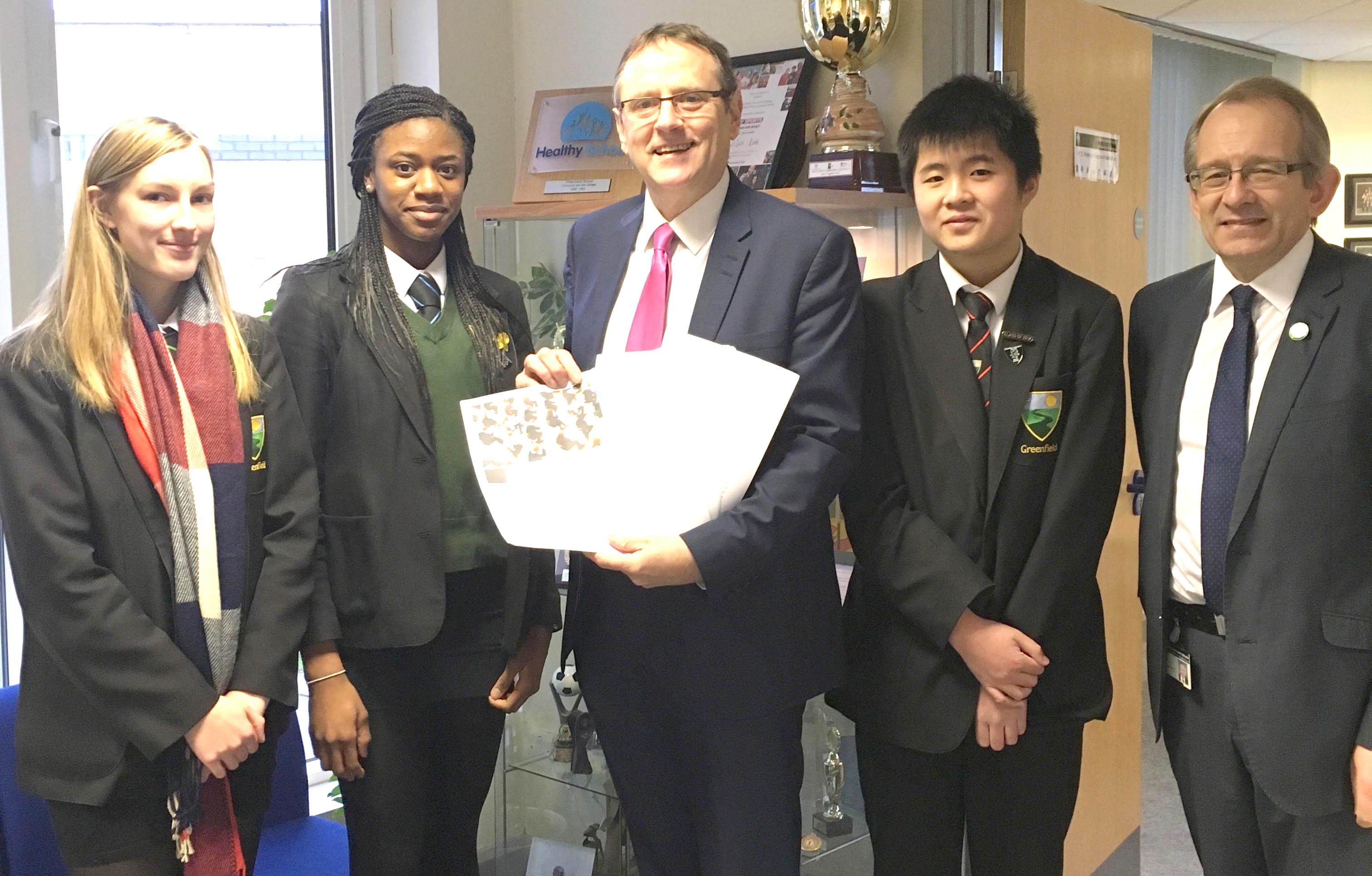 Aycliffe Students’ Petition Handed in to Parliament