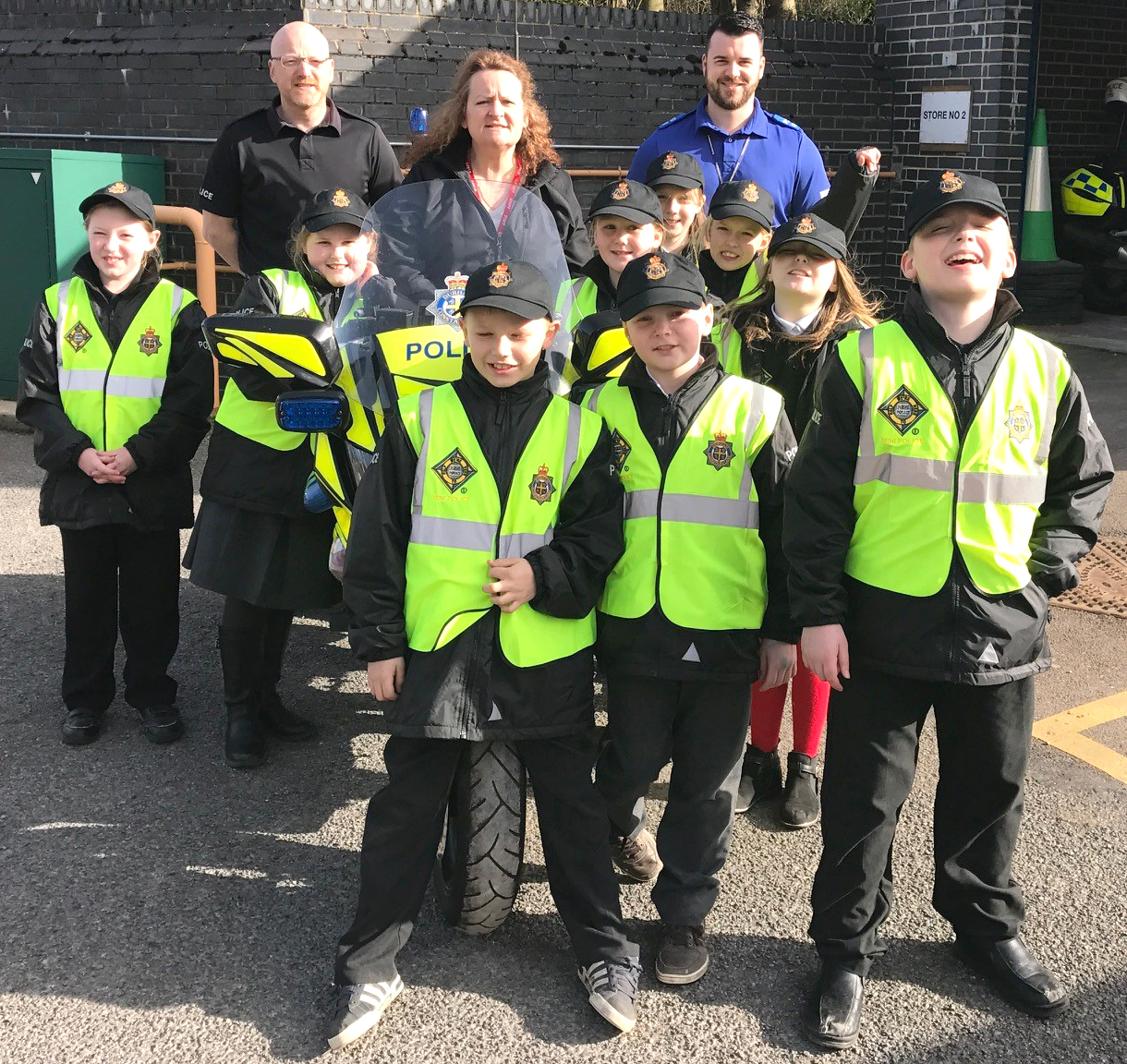 Mini Police Visit HQ