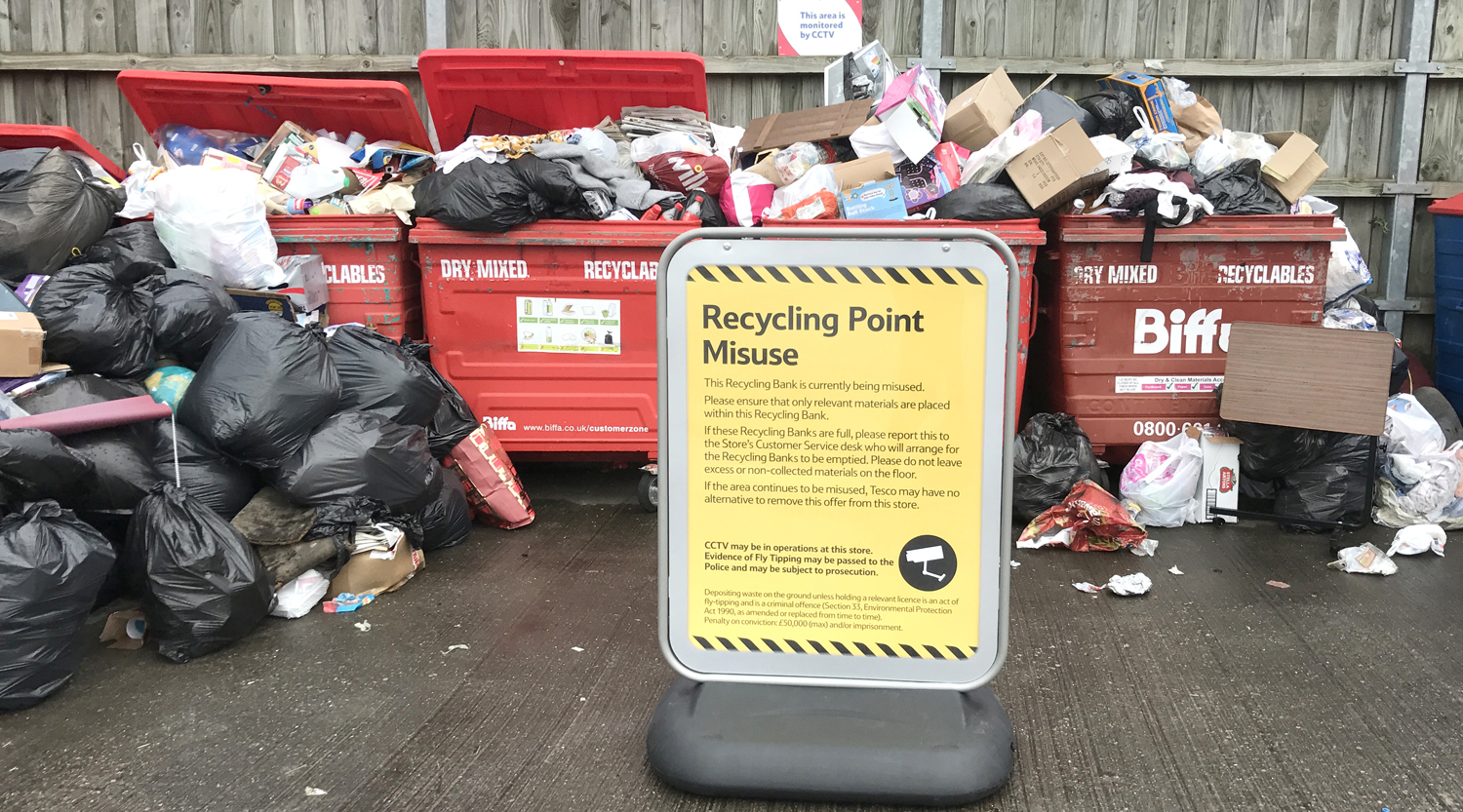 Closure of Tesco Recycling Facilities