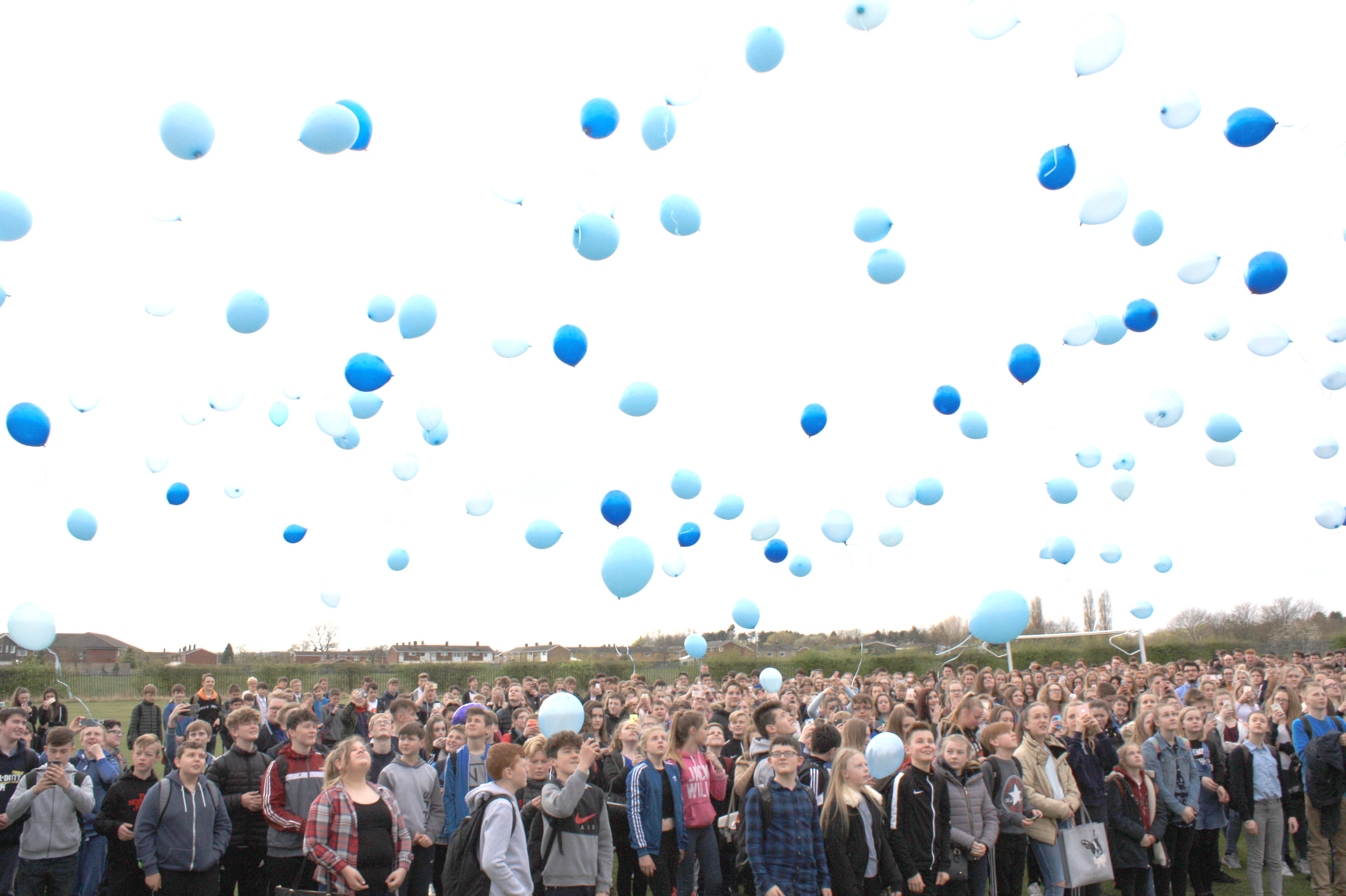 Blue Balloons & Applause for Emily