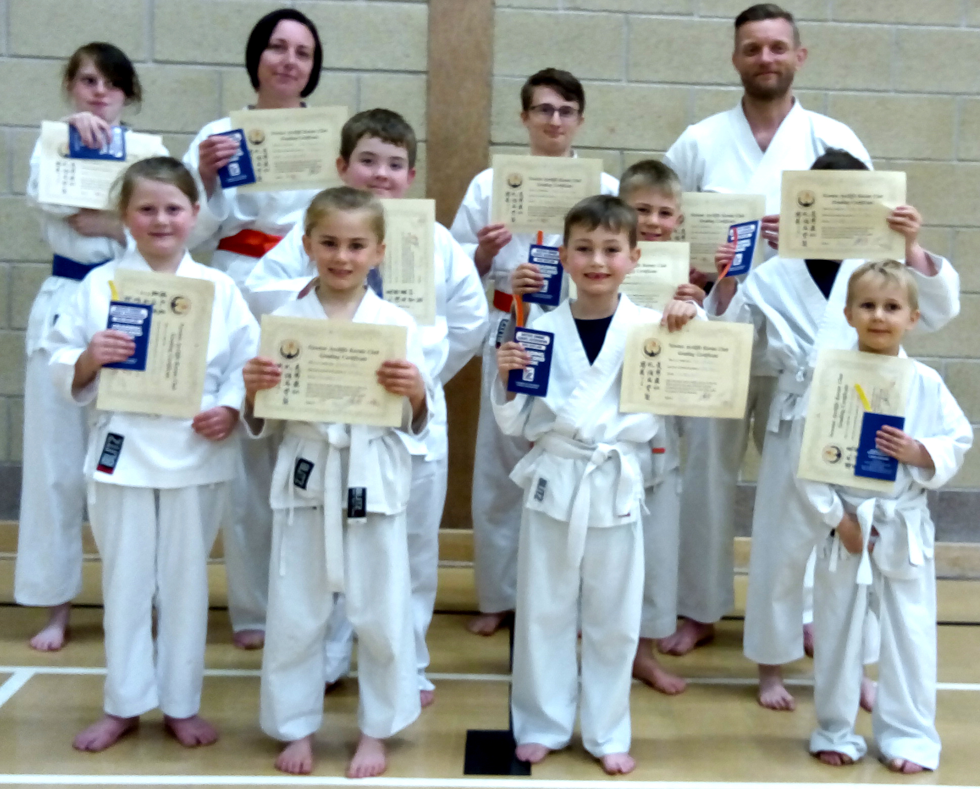 First Gradings at New Aycliffe Dojo