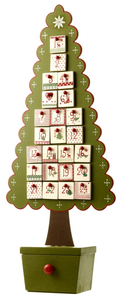 Wooden Xmas Tree Advent Calendar