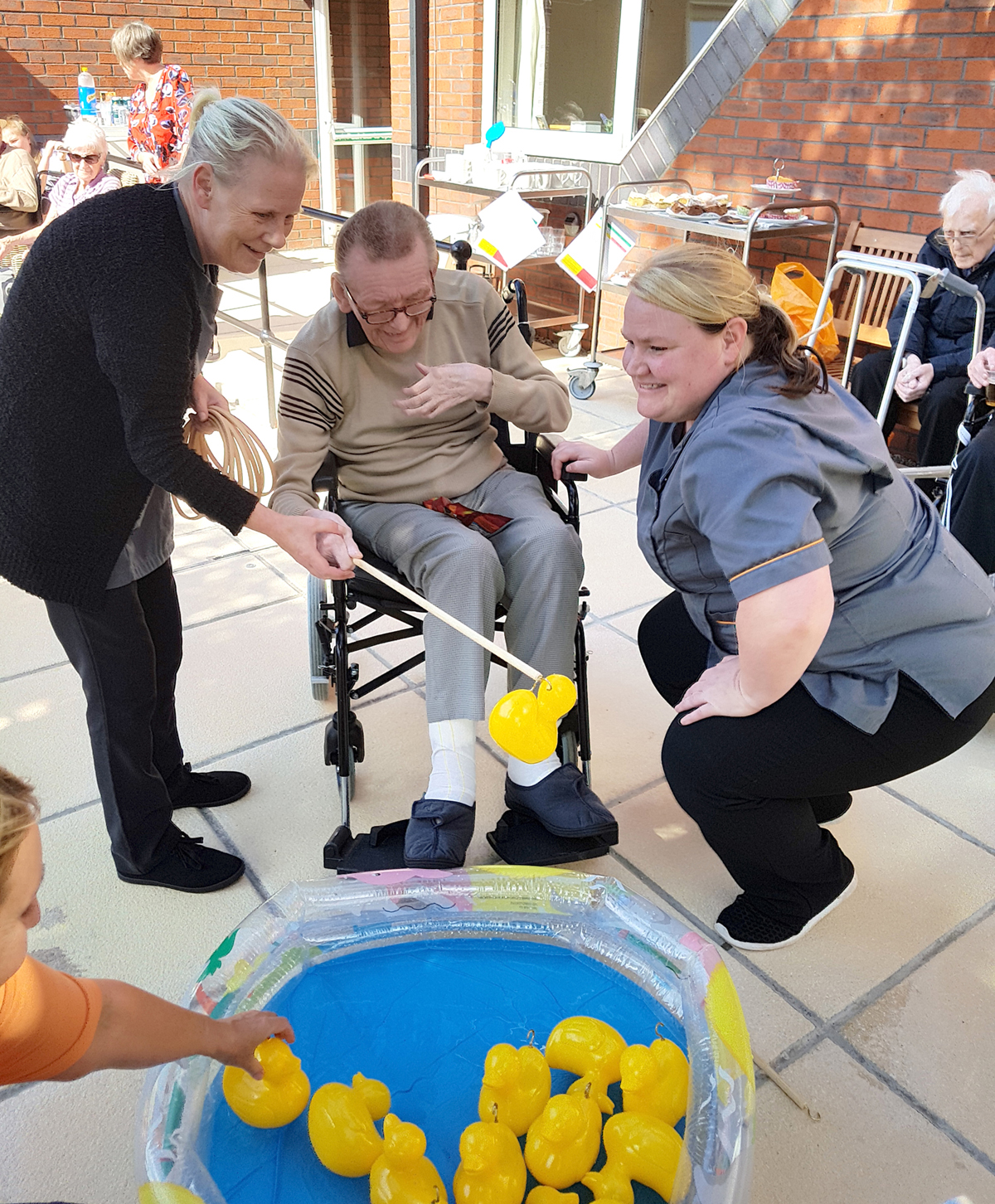 Defoe Court Hold Party at The Opening of New Garden