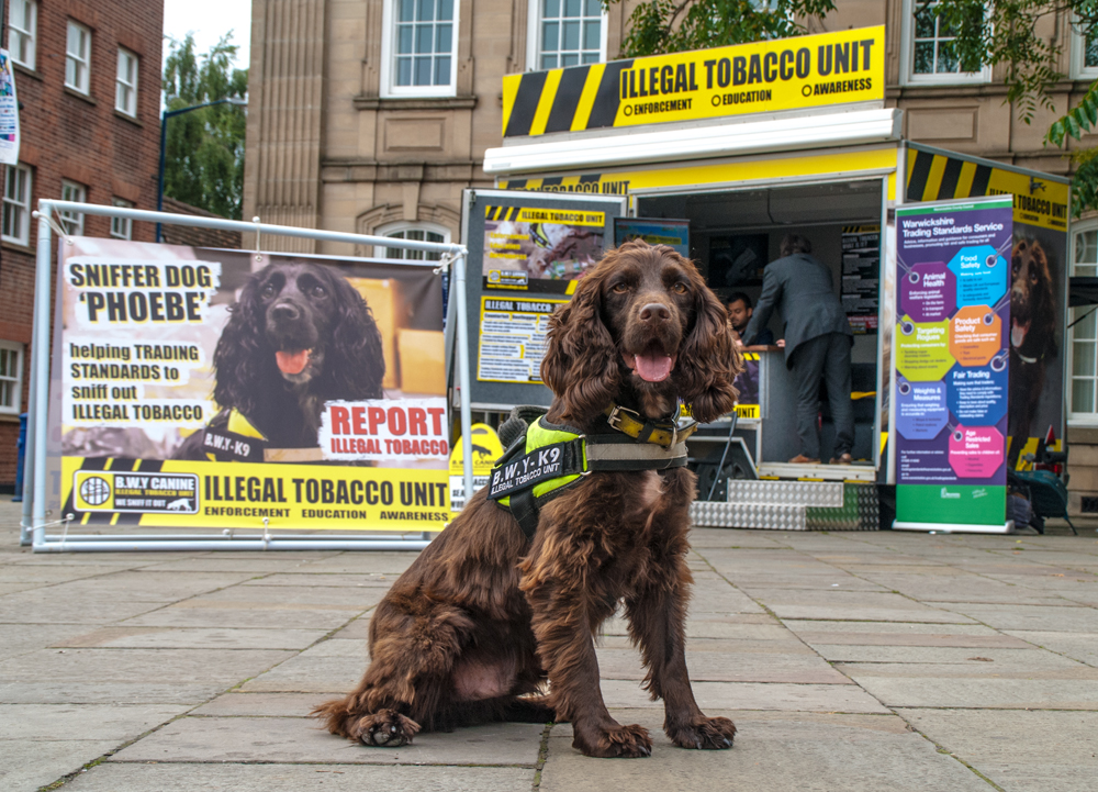 Detection Dogs Highlight Dangers of Illegal Tobacco