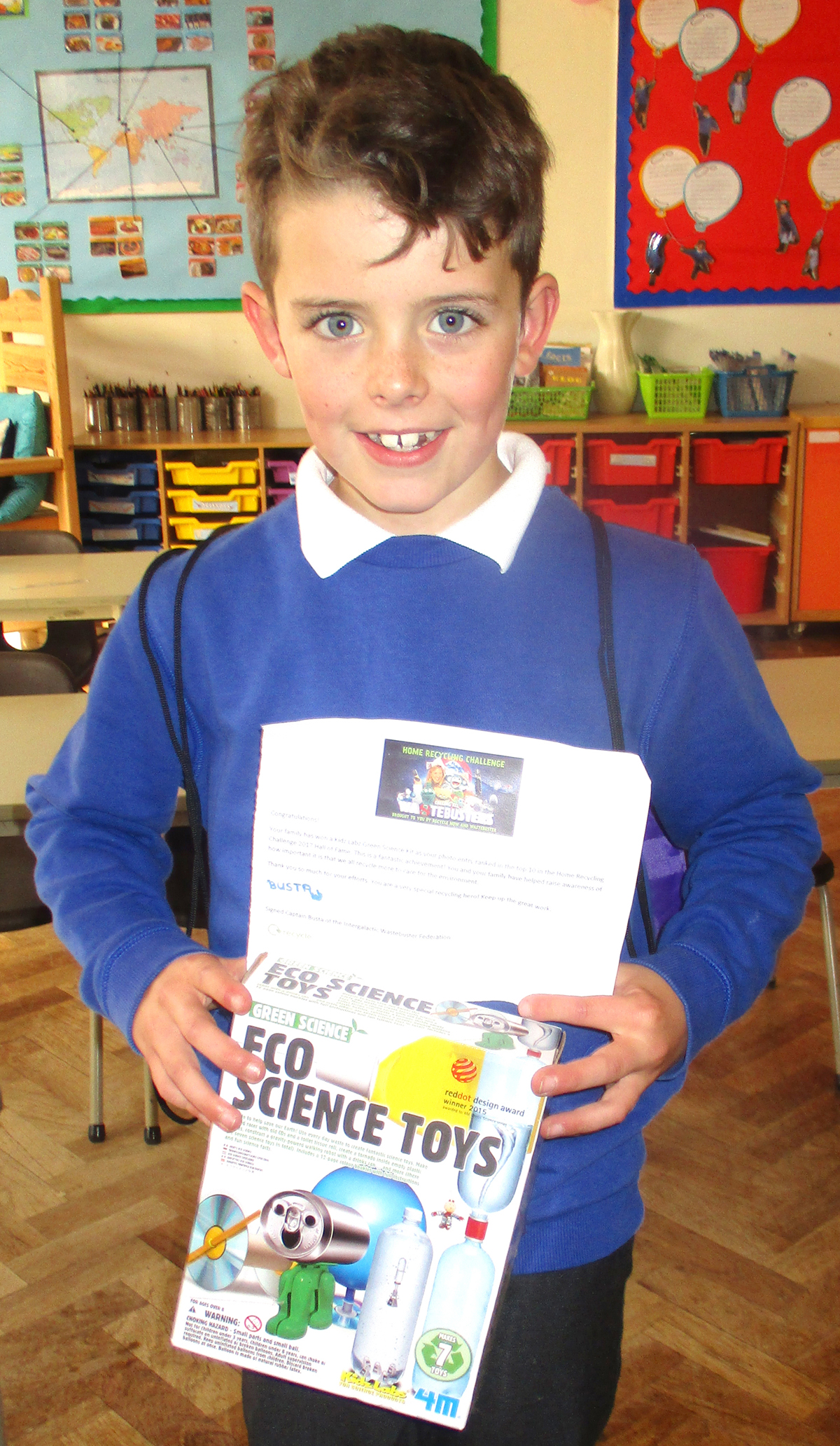 Harry Wins Prize in Recycling Challenge