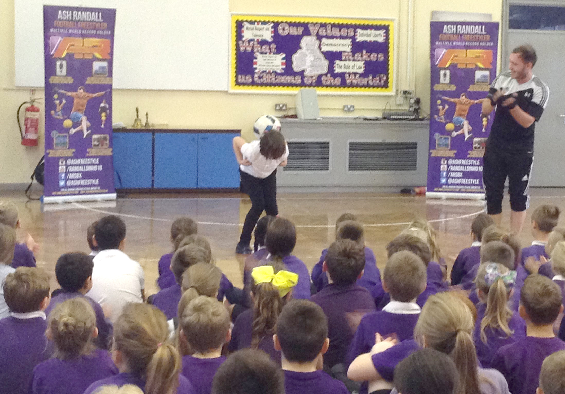 Football Freestyling Demo at Stephenson Way School