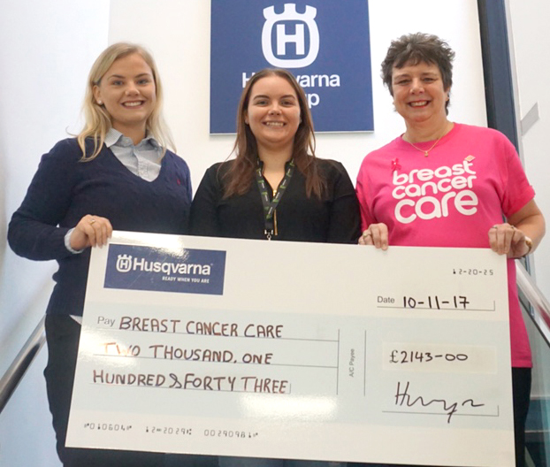 Husqvarna Raise Over £5,000 for Breast Cancer Charity