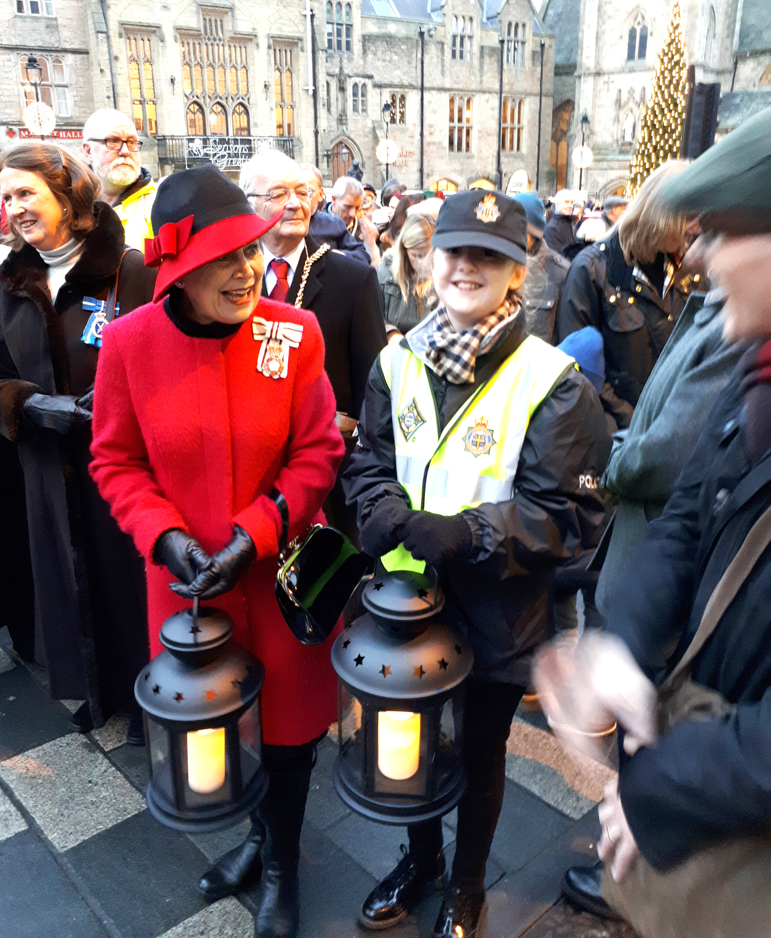 Mini Police Girl Leads Parade