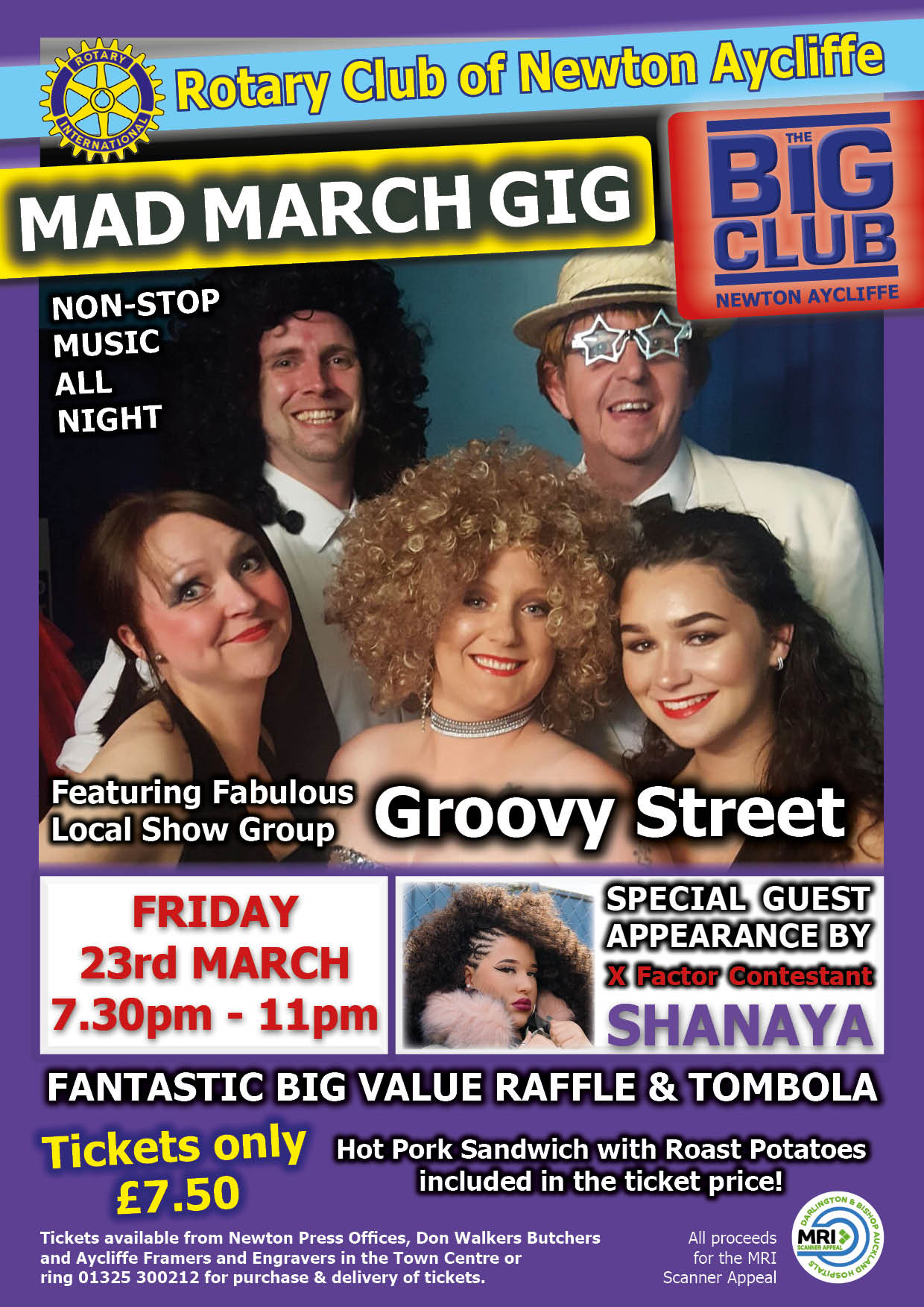 50% of Tickets Sold for Mad March Gig at Big Club