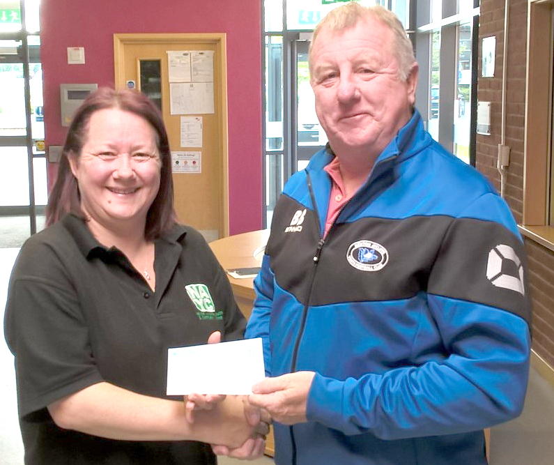 Aycliffe Youth FC Donation to NAYCC