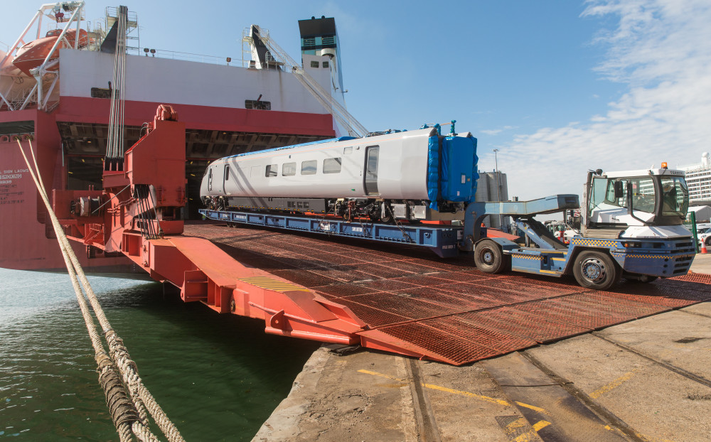 Hitachi Test Train Arrives in UK