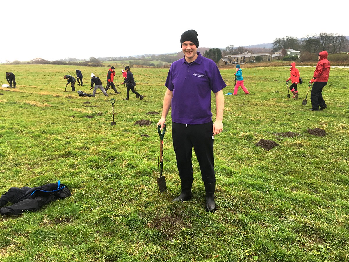 Newton Press Tree Planting with the Woodland Trust