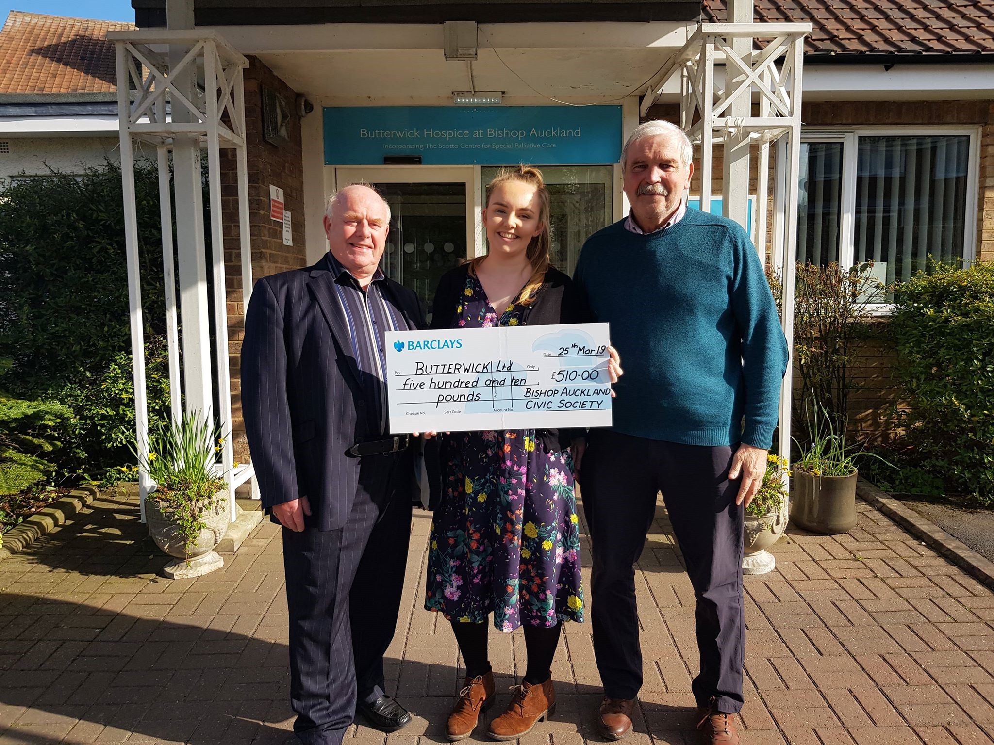 £510 Donation for Butterwick Hospice