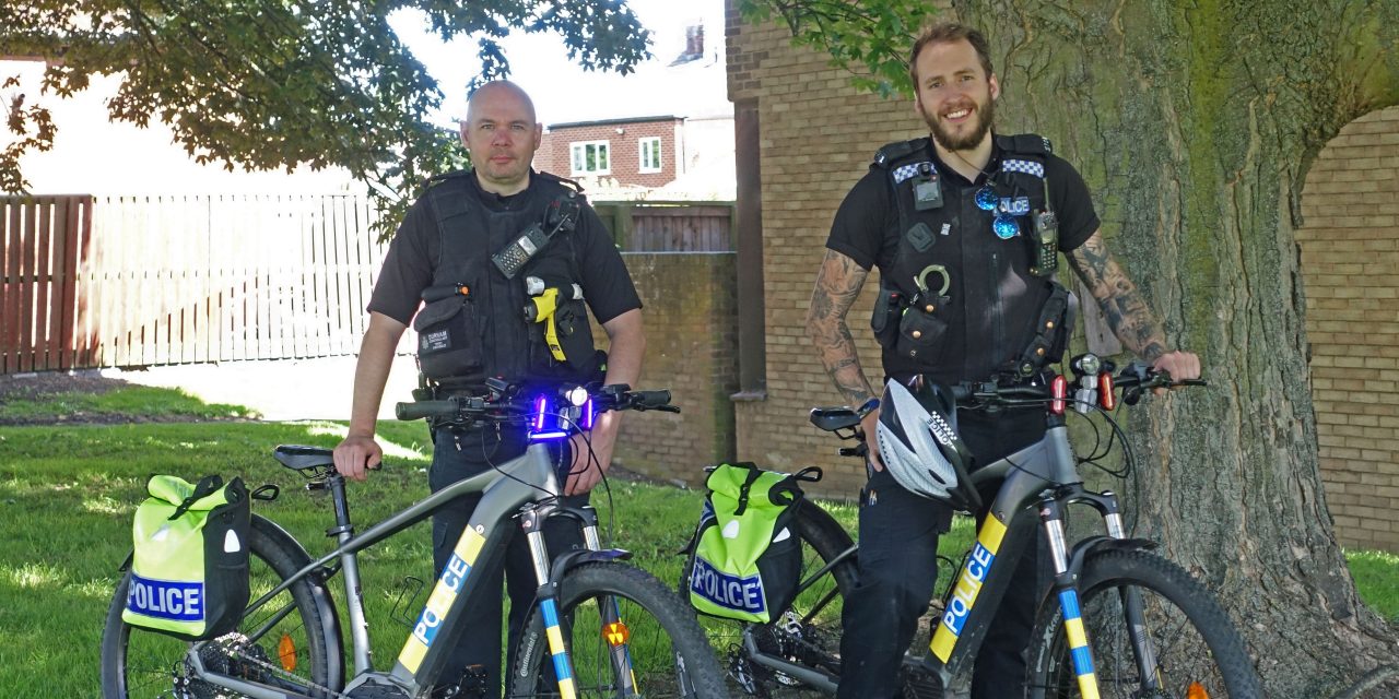 Officers save the life of a vulnerable woman after responding using e-bikes