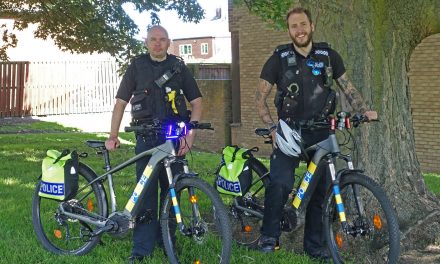 Officers save the life of a vulnerable woman after responding using e-bikes