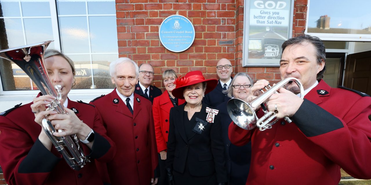 Blue Plaque Honours Consett Salvation Army band