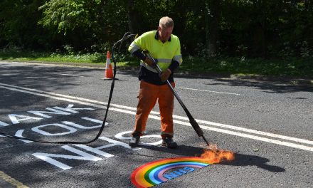 Rainbow Road Markings Created