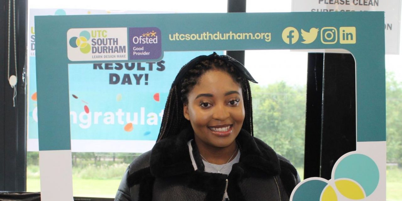 UTC South Durham Students Celebrate A-level Results